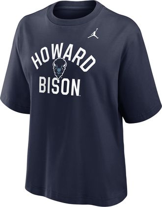 Nike Womens College (Howard University) Boxy T-Shirt in Blue | W11668HOWD26-NVY
