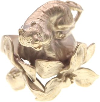 Dior Gold Metal Band Ring (Pre-Owned)