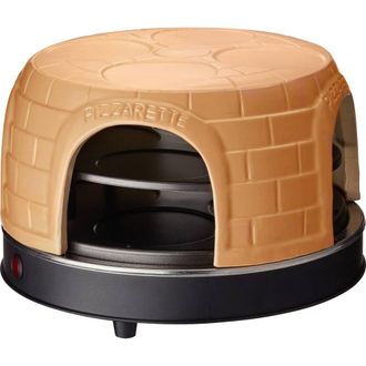 Emerio Pizzarette Po-116124.1 - Forno Per Pizza, Realizzato A Mano, In Terracotta, Design Brevettato Per Mini Pizza, Vero Divertimento In Famiglia Per 8 Pers