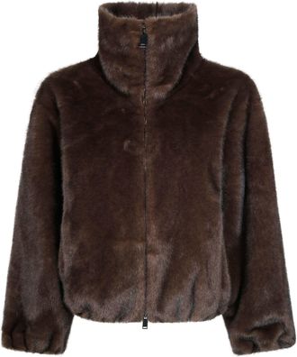 P.A.R.O.S.H. Faux Fur Zip Down Jacket