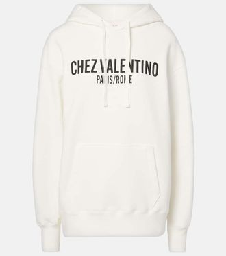 Valentino Printed cotton jersey hoodie