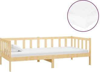 Les Tendances Les Tendances - Sof&aacute; Cama Con Colch&oacute;n Madera De Pino Maciza 90x200 Cm Vidaxl
