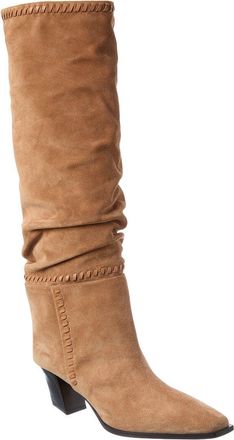 Jimmy Choo London Hart Stitch 60 Suede Knee-High Boot