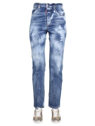 Dsquared2 Cotton-Blend Denim Jeans - Blue
