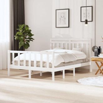 vidaXL Furniture Limited - Estructura De Cama Doble De Madera Maciza