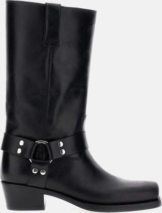 PARIS TEXAS Black Leather Boots