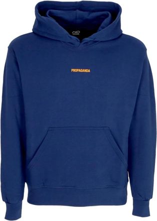 PROPAGANDA Ribs Hood Sweatshirt - Heren - Hoodies - Blauw - S - Katoen - Hoodies & sweatvesten