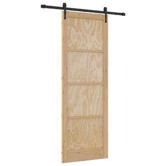 vidaXL Puerta Corredera Orkdal Natural 83 X 232 Cm Vidaxl