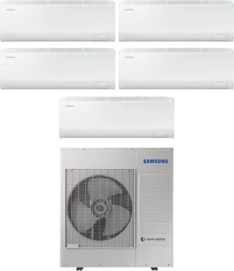 Samsung Penta Split Inverter Aire Acondicionado Cebu Serie 7+7+9+12+12 Con Aj100txj5kg R-32 Wi-fi Integrado 7000+7000+9000+12000 - Nuevo - Samsung