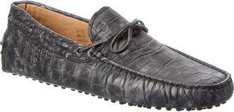 Tod's TodS Croc-Embossed Leather Loafer