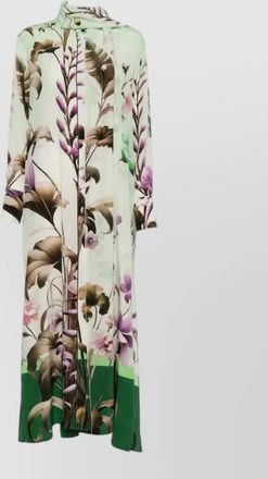F.R.S. For Restless Sleepers silk floral-print long-sleeve maxi dress