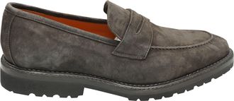 Andrea Ventura Norvegese Mocassino Adler Solid Suede Penny Loafers