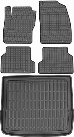 OEM Juego De Alfombrillas De Goma Para Coche Y Alfombrilla Para Maletero Para Ford Focus Ii Estate (2004-2011)