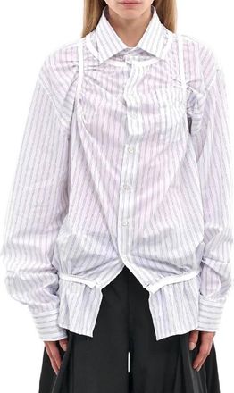 Maison Margiela Relaxed Fit Cotton Shirt, Brand Size 38 (US Size 4)