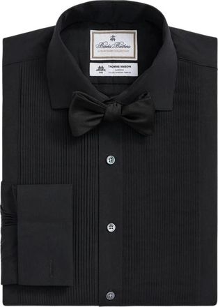 Brooks Brothers Tuxedo Shirt - Heren - Zakelijke Overhemden - Zwart - M - Katoen - Overhemden