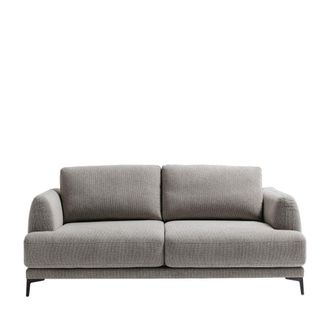 DRAWER Sof&aacute; de 3 plazas de tela - gris jaspeado