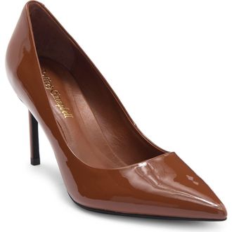 Jeffrey Campbell Nikia Pointed Toe Pump in Beige Patent at Nordstrom Rack, Size 11