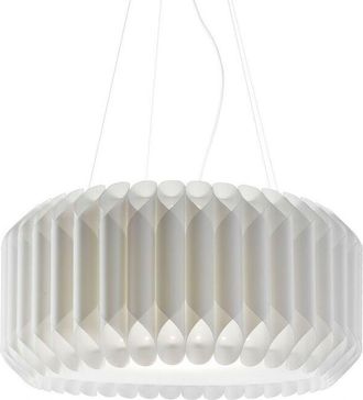 Linea Zero Suspensi&oacute;n Blanca En Metal Cromado Cm. 60x31h