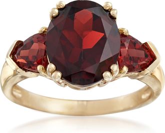 Ross-Simons Garnet Ring in 14kt Yellow Gold