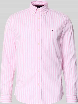 Tommy Hilfiger Regular Fit Freizeithemd aus Baumwoll-Popeline in Rosa, Gr&ouml;&szlig;e XXL