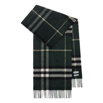 Burberry Check Cashmere Scarf Green 8112629
