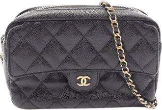 Chanel Pre-owned Matelasse Caviar Skin Shoulder Bag - Dames - Vintage Schoudertas - Zwart - ONE Size - Leer - Vintage