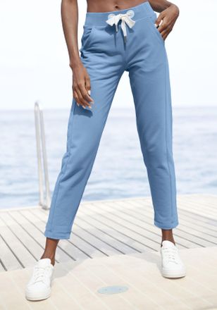 Elbsand Sweathose ELBSAND Brinja, Damen, Gr. XXL (44), N-Gr, blau (azurblau), Sweatware, Obermaterial: 95% Baumwolle, 5% Elasthan, unifarben, figurumspielend 