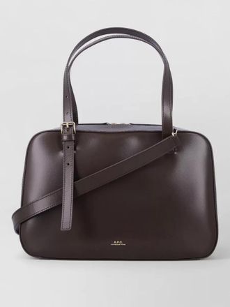 A.P.C. virginie box leather shoulder bag