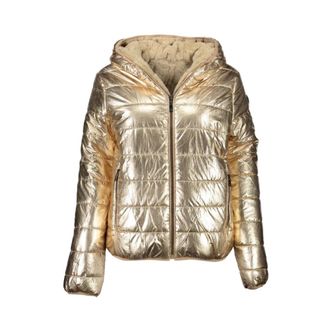 U.S.Polo Association U.S. Polo Assn., Winter Jackets, female, Yellow, Size: 3XL Reversible Hooded Jacket