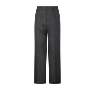 Lardini Pantalon met plooien - Heren - Broeken - Grijs - Maat: L Zijde