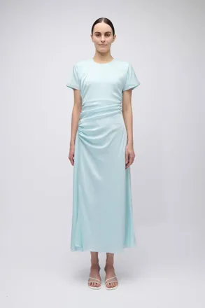 SIMKHAI Marabella Draped Midi Dress In Sky