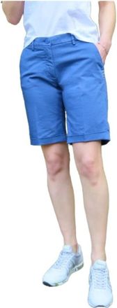 Mason's New York Chino Shorts - Dames - Korte Broeken - Blauw - S - Katoen - Korte Broeken