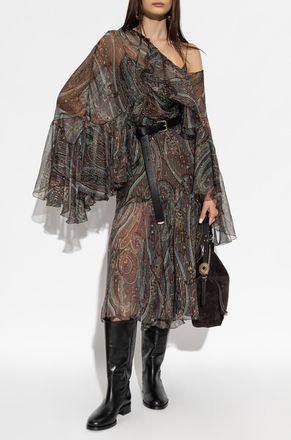 Etro Silk Dress With Pattern, Womens, Multicolour