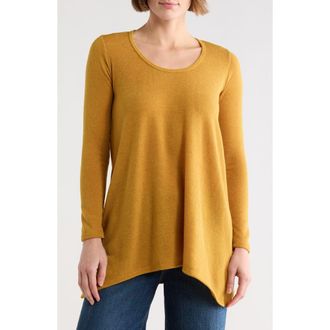 Go Couture Asymmetric Tunic Sweater in Mustard at Nordstrom Rack, Size X-Large