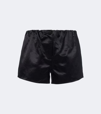 Poss&eacute; Shorts Verity de sat&eacute;n de algod&oacute;n y seda