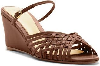 Alexandre Birman Lilian Woven Wedge Slide Sandal in Espresso at Nordstrom, Size 11.5