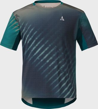 Sch&ouml;ffel Radtrikot SCH&Ouml;FFEL Shirt Valbella M, Herren, Gr. 46, gr&uuml;n (6895, gr&uuml;n), Oberstoff : 90% Polyester 10% Elasthan Oberstoff R&uuml;ckteil: 77% Polyester 18% L