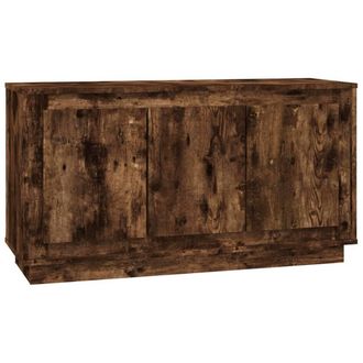 Berkfield Home Sideboard Smoked Oak 102x35x55 cm Engineered Wood in Brown | Size: 102 x 35 x 55 cm