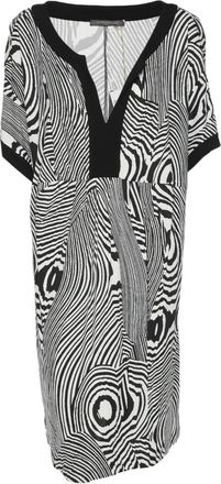 Marina Rinaldi Canotta con motivo geometrico - Bianco