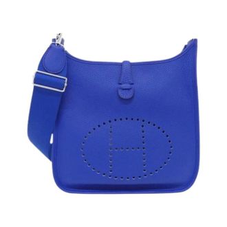 Herm&egrave;s Pre-owned Vintage Shoulder Bag - Dames - Pre-owned - Blauw - Maat: ONE Size Leer