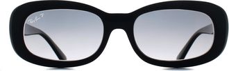 Ray-Ban Oval Womens Black Grey Gradient Polarized RB2221 - One Size