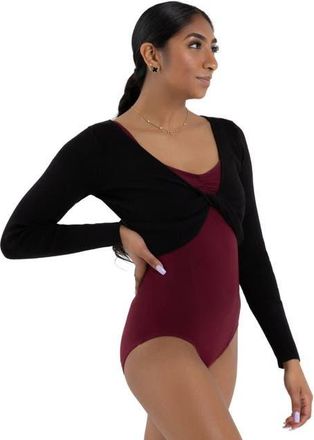 Capezio Shrug with Faux Knot in Black at Nordstrom, Size Medium/large