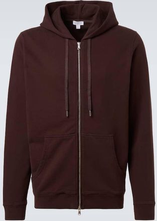 Sunspel Felpa con cappuccio Loopback in cotone