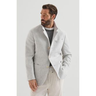 Brunello Cucinelli Lightweight water-resistant cashmere outerwear blazer in Gravel at Nordstrom, Size Xxx-Large