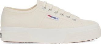 Superga Womens Platform Cotton Canvas Sneaker In Beige Natural Avorio