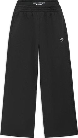 Li-Ning Heart Graphic Loose Fit Straight Sweatpants Black AKLS978-3
