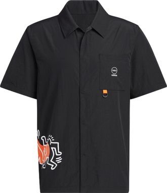 adidas x Keith Haring Pattern Printing Short Sleeve Shirt Asia Sizing Black HD7260