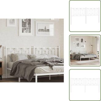 vidaXL The Living Store Testiera di Ricambio in Metallo Bianco 180 cm - Testiera di letto
