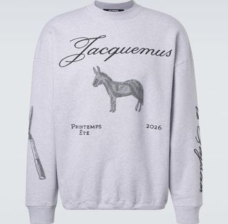 Jacquemus Felpa J in cotone con ricamo