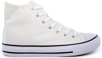 Generic Womens Classic Hi Top Canvas Shoes White 4 UK